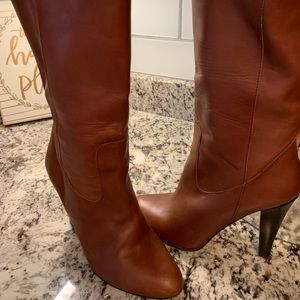 Leather Coach boots